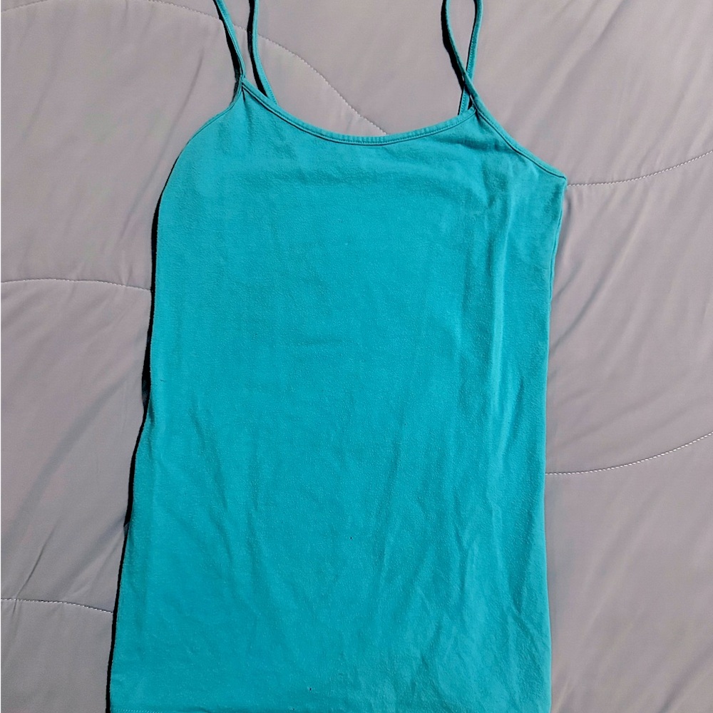 Women's Turquoise Spaghetti Strap Top
